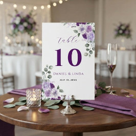 Tarjeta De Mesa Susurros de Lavanda: Elegancia en Flor