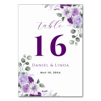 Tarjeta De Mesa Susurros de Lavanda: Elegancia en Flor