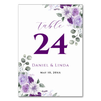 Tarjeta De Mesa Susurros de Lavanda: Elegancia en Flor
