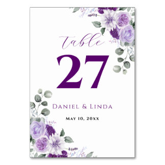 Tarjeta De Mesa Susurros de Lavanda: Elegancia en Flor
