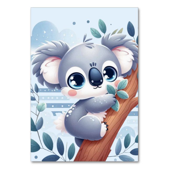 Tarjeta De Mesa Sweet Baby Koala - Table Card (Anverso)