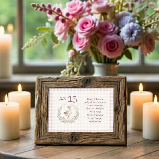 Tarjeta De Mesa Sweet Goose Baby Shower Table Seating Card LPM26