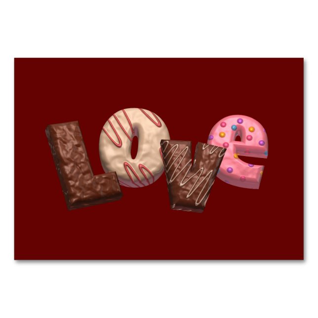 Tarjeta De Mesa Sweet Lover (Anverso)