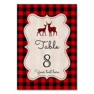 Tarjeta De Mesa Sweet Lumberjack Little Hunter Baby Shower