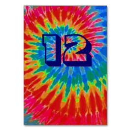 Tarjeta De Mesa Tabla 12 Boda De Colas Espirales