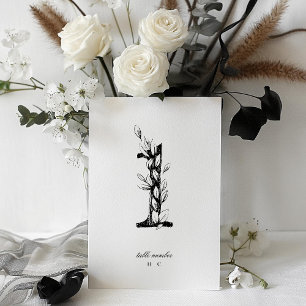 Tarjeta De Mesa Tabla 1 Hermoso Boda de guirnaldas florales