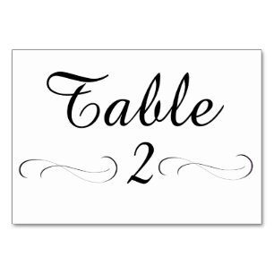 Tarjeta De Mesa Tabla 2
