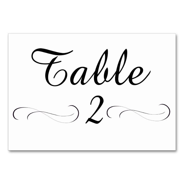 Tarjeta De Mesa Tabla 2 (Anverso)