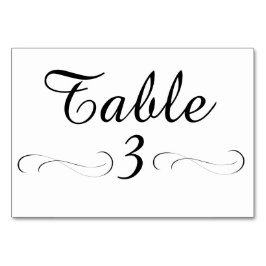 Tarjeta De Mesa Tabla 3
