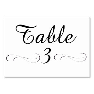 Tarjeta De Mesa Tabla 3