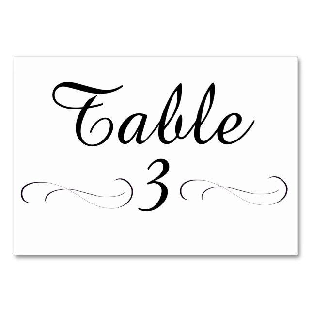 Tarjeta De Mesa Tabla 3 (Anverso)