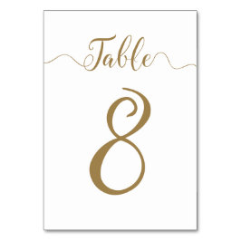 Tarjeta De Mesa Tabla 8 Números de tabla de Bodas de oro