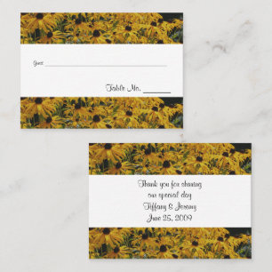 Tarjeta De Mesa Tabla Boda de flores de margarita amarilla