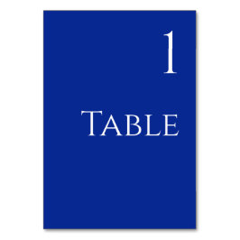 Tarjeta De Mesa Tabla boda Número-Azul y Blanco-