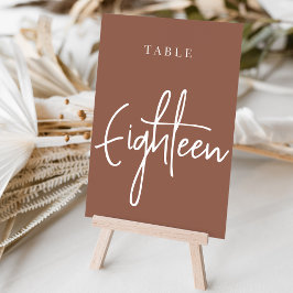 Tarjeta De Mesa Tabla con guiones de mano dura 18