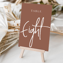 Tarjeta De Mesa Tabla con guiones de mano dura OCHO