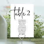 Tarjeta De Mesa Tabla de asientos de invitados moderna N, cena Bod<br><div class="desc">Tarjeta de tabla de mesa de boda para la cena,  Personalizar temático moderno mínimo para el texto y/o eliminar y completar con el tema de color de la fiesta de boda.</div>