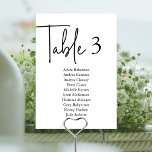 Tarjeta De Mesa Tabla de asientos de invitados moderna N, cena Bod<br><div class="desc">Tarjeta de tabla de mesa de boda para la cena,  Personalizar temático moderno mínimo para el texto y/o eliminar y completar con el tema de color de la fiesta de boda.</div>