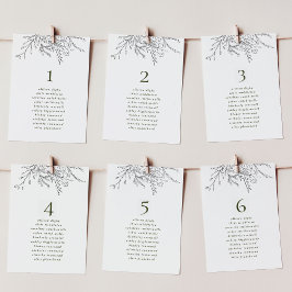 Tarjeta De Mesa Tabla de asientos de mesa de Bodas de Bouquet desb