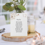 Tarjeta De Mesa Tabla de asientos de Pearls & White Floral<br><div class="desc">Vestir sus mesas bodas o fiestas con su tarjeta de asiento Pearls & White Floral.</div>