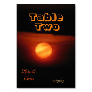 Tarjeta De Mesa Tabla de Boda de la luna de cosecha completa