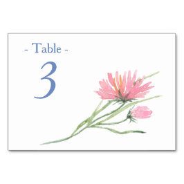 Tarjeta De Mesa Tabla de Boda de marco floral rosa de color de agu