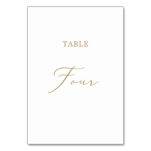 Tarjeta De Mesa Tabla de caligrafía de oro Delicada Número de tabl
