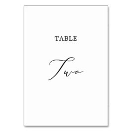 Tarjeta De Mesa Tabla de caligrafía negra Delicada Número de tabla