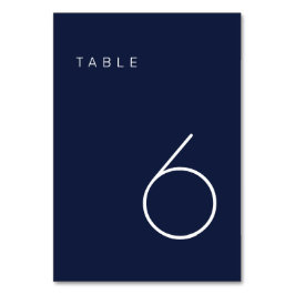 Tarjeta De Mesa Tabla de números de la Marina Minimalista moderna
