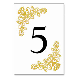 Tarjeta De Mesa Tabla de oro de cosecha 5