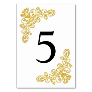 Tarjeta De Mesa Tabla de oro de cosecha 5