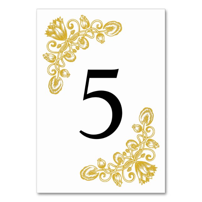 Tarjeta De Mesa Tabla de oro de cosecha 5 (Anverso)