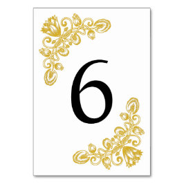 Tarjeta De Mesa Tabla de oro de cosecha 6