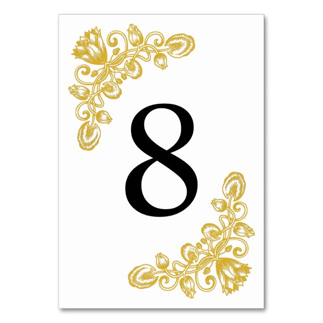 Tarjeta De Mesa Tabla de oro de cosecha 8 (Anverso)