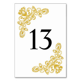 Tarjeta De Mesa Tabla de oro de época 13