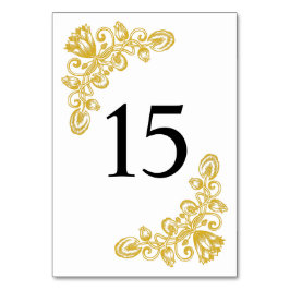 Tarjeta De Mesa Tabla de oro de época 15