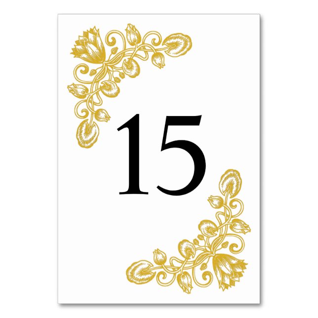 Tarjeta De Mesa Tabla de oro de época 15 (Anverso)