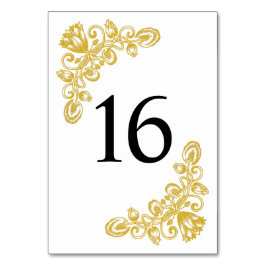 Tarjeta De Mesa Tabla de oro de época 16