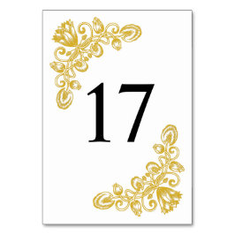 Tarjeta De Mesa Tabla de oro de época 17