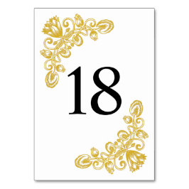 Tarjeta De Mesa Tabla de oro de época 18