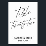 Tarjeta De Mesa Tabla de tipografía elegante contemporánea veintid<br><div class="desc">Negrita, sencilla, contemporánea, elegante. Este diseño complementa una creciente colección de piezas únicas que son atractivas y distintivas. Utilice los campos de plantilla para cambiar los detalles del titular del lugar y hacer que el diseño sea el suyo. En esta colección hay disponibles otros colores y estilos. Aquí he presentado...</div>