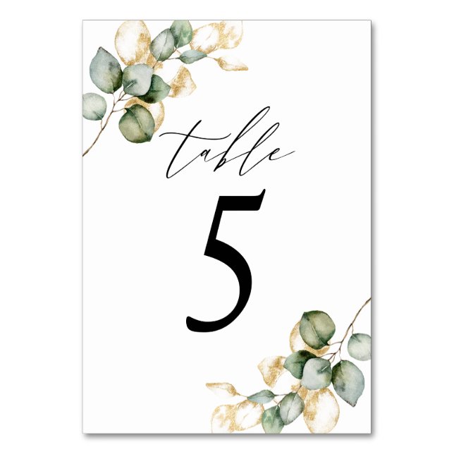 Tarjeta De Mesa Tabla de vegetación número 5 (Anverso)