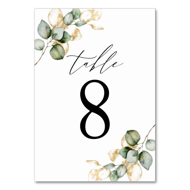 Tarjeta De Mesa Tabla de vegetación número 8 (Anverso)