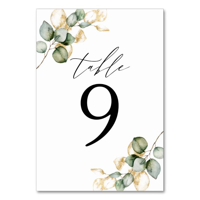 Tarjeta De Mesa Tabla de vegetación número 9 (Anverso)