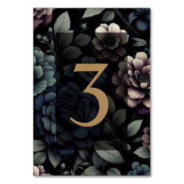 Tarjeta De Mesa Tabla floral azul celeste 3