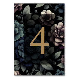 Tarjeta De Mesa Tabla floral azul celeste 4