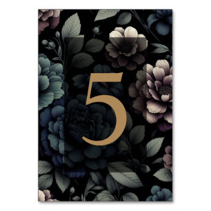 Tarjeta De Mesa Tabla floral azul celeste 5