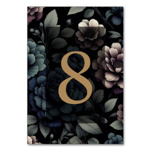 Tarjeta De Mesa Tabla floral azul celeste 8
