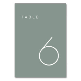 Tarjeta De Mesa Tabla Minimalista moderna de la tabla verde oliva