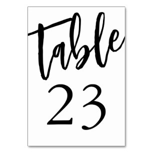 Tarjeta De Mesa Tabla Minimalista Negro y Blanco Número 23